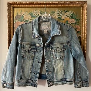 Refuge Cropped Denim Jacket. Size M